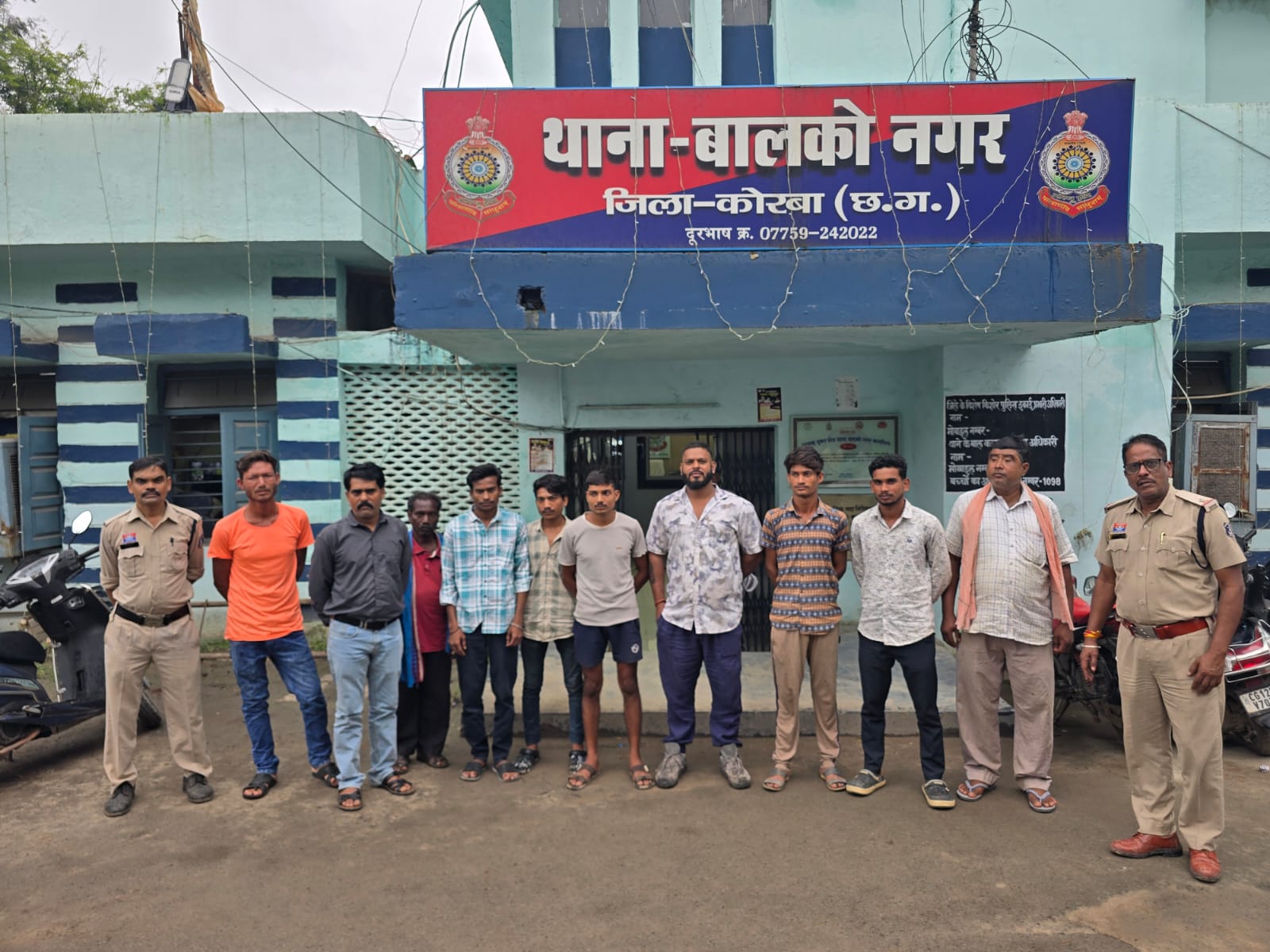 गणेश उत्सव पर कोरबा पुलिस का ऑपरेशन आघात, 10 दिन में 407 बदमाशों पर कार्रवाई